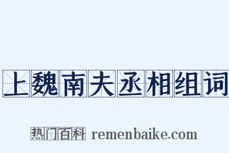上魏南夫丞相组词是什么意思的图片